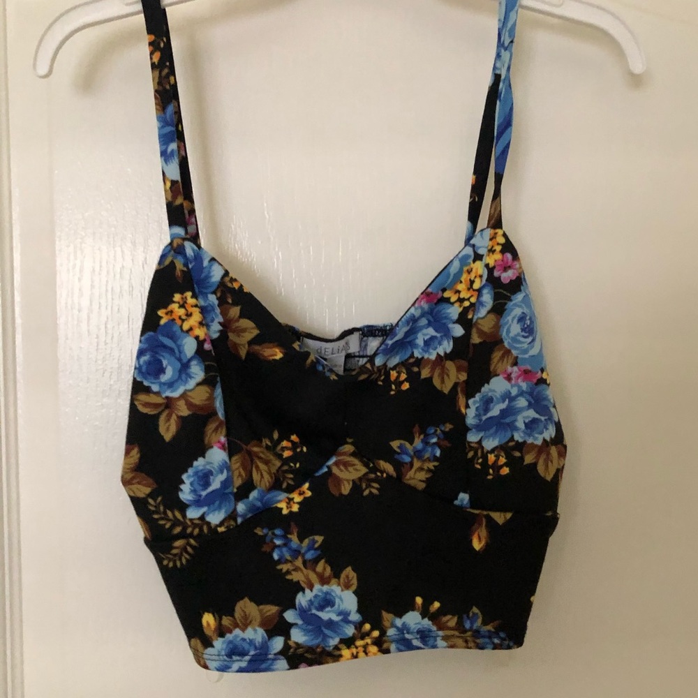 delia’s floral crop top